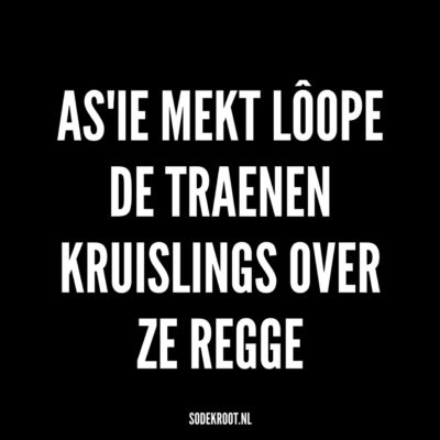 alsie mekt loope de traenen kruislings over ze regge