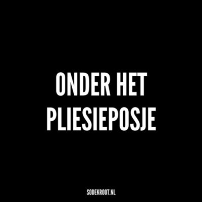 onder het pliesieposje