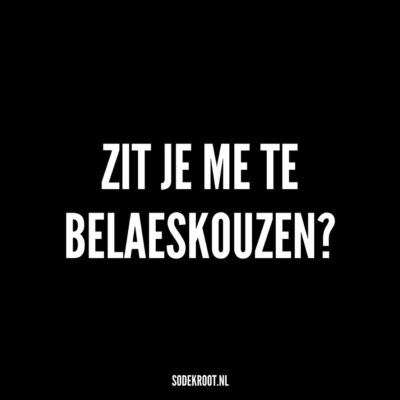 zit je me te belaeskouzen