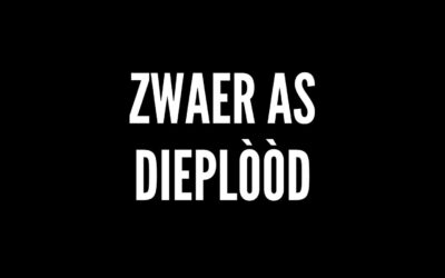 Zwaer as dieplood…..betekenis: heel zwaar (met een dieplood bepaal je de diepte van het water)